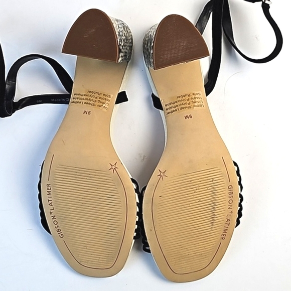 Gibson Latimer Cordelia Sheep Leather Snake Print Ankle Strap Block Heel… - Picture 11 of 16